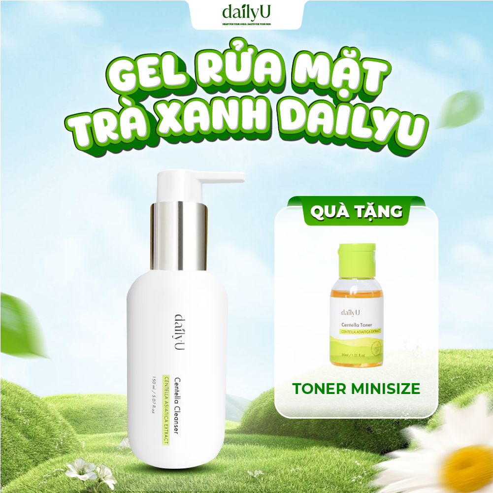 Gel Rửa Mặt dailyU Centella Cleanser tạo bọt làm sạch sâu 150ml