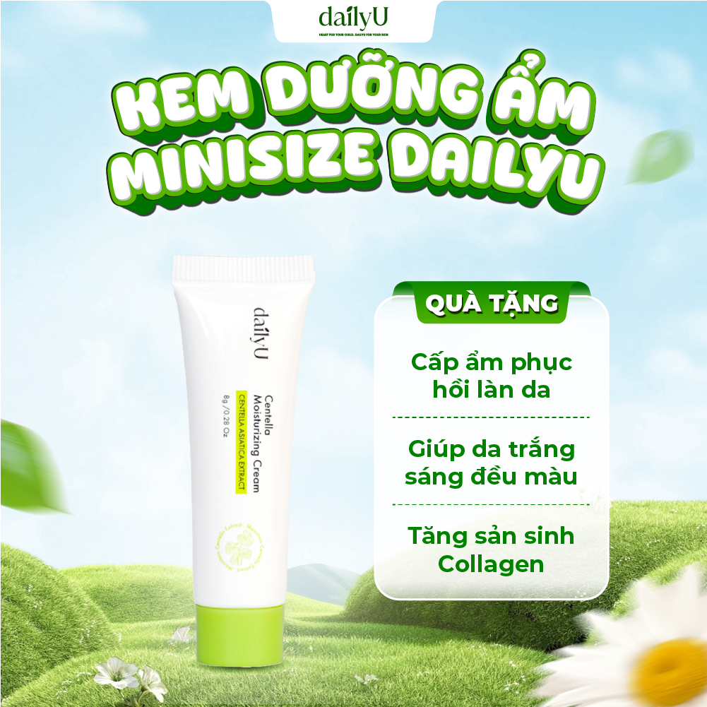Kem Dưỡng Lô Hội Dâu Tằm dailyU Centella Moisturizing Cream làm sáng da và chống lão hoá 8g
