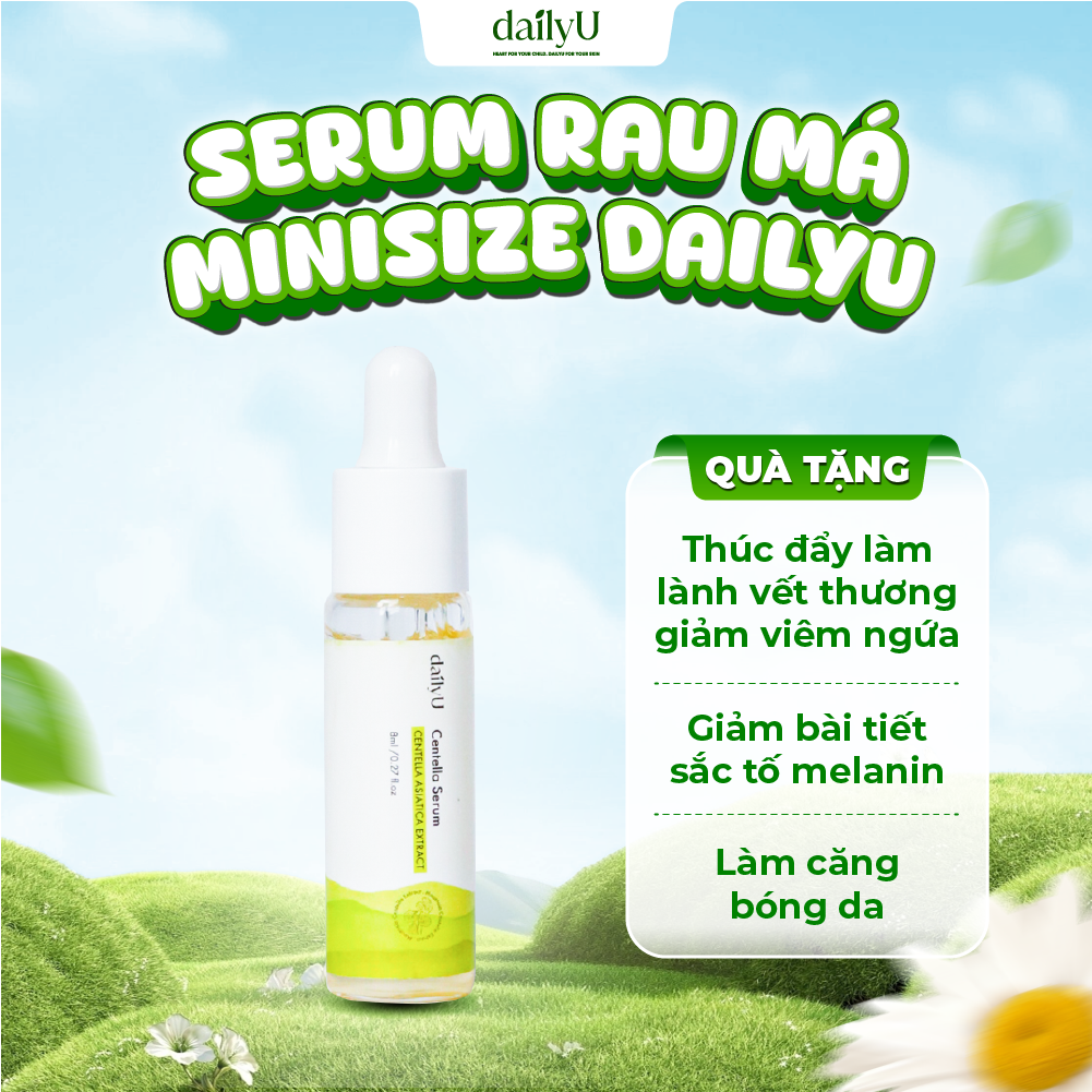Serum dailyU Centella dưỡng sáng, phục hồi cho da dầu mụn, nhạy cảm 30ml