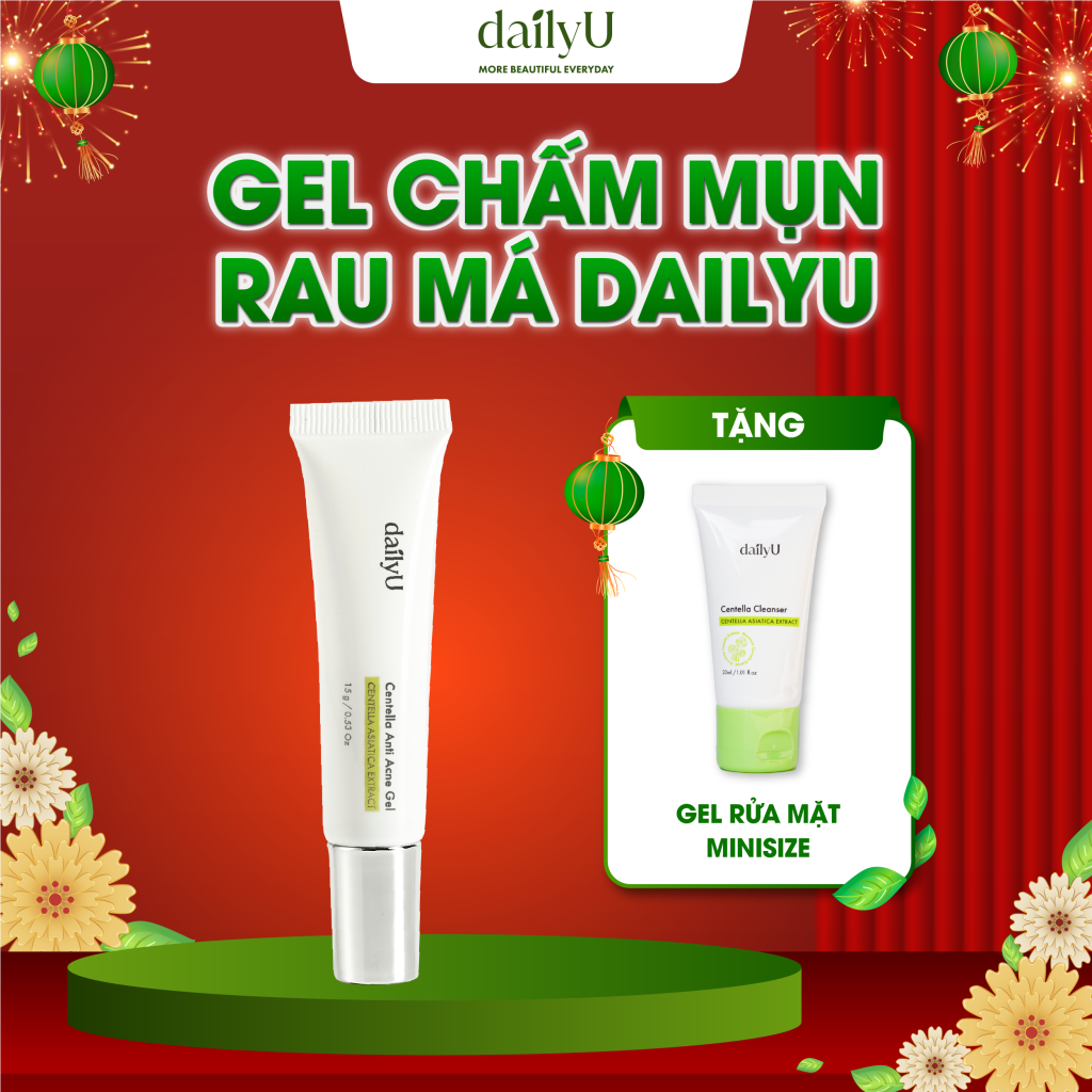 Gel Giảm Mụn dailyU Centella Anti Ance Gel cải thiện tình trạng mụn 15g