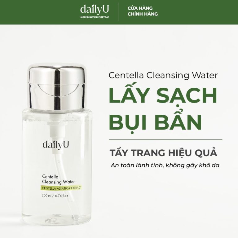 Nước Tẩy Trang dailyU Centella Cleansing Water sạch sâu và cấp ẩm phù hợp cho mọi loại da 200ml