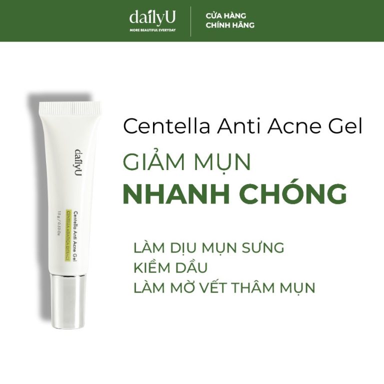 Gel Giảm Mụn dailyU Centella Anti Ance Gel cải thiện tình trạng mụn 15g