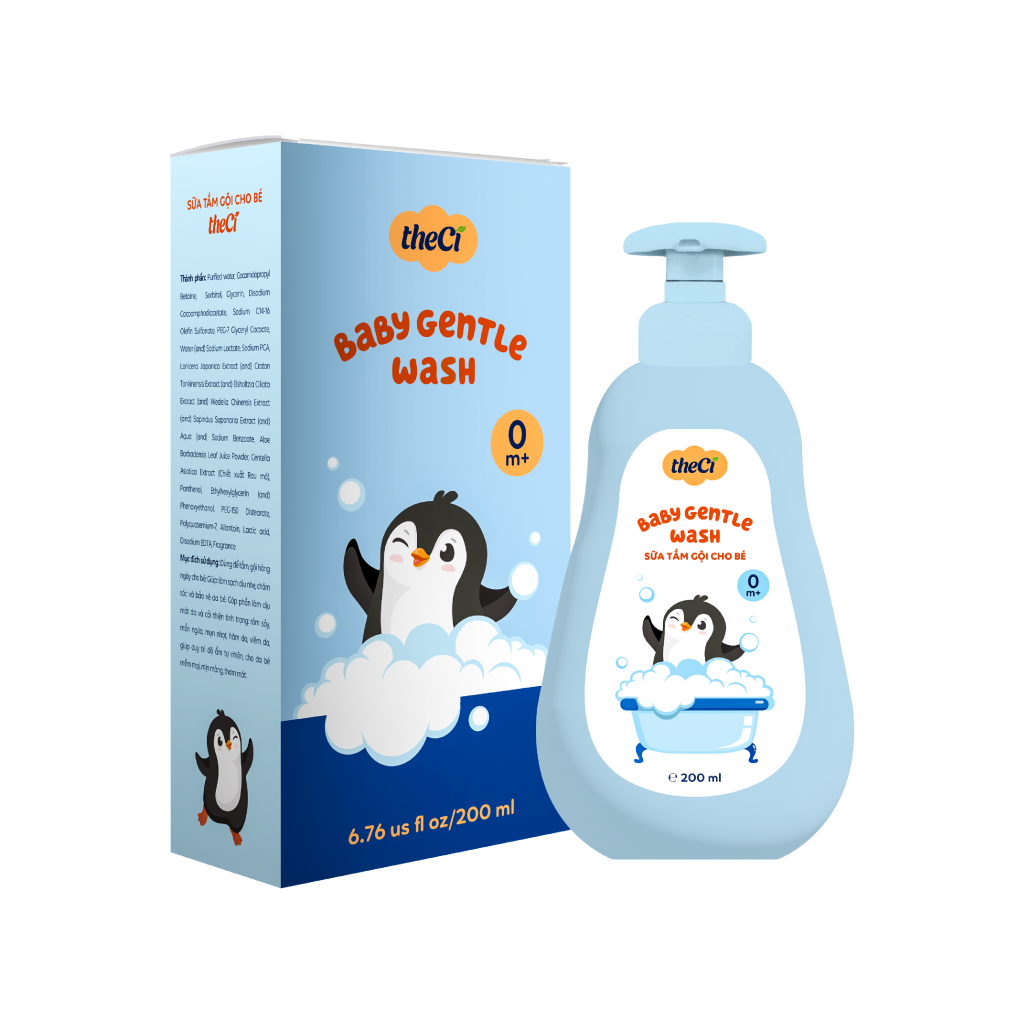 Sữa Tắm Gội Cho Bé TheCi 200ml An Toàn Cho Bé Từ 0 Tháng Tuổi